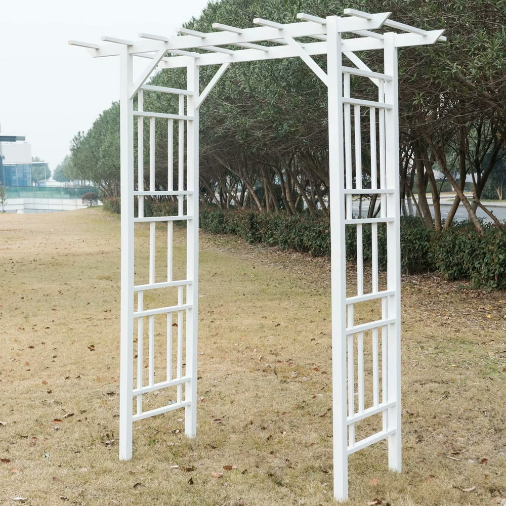 Kinbor 85''H Garden Arbor Arches Trellis for Climbing Plants Wedding