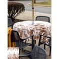 thumbnail image 6 of Square Outdoor Tablecloth with Umbrella Hole Brown Red Eucalyptus Leaves Outside Table Cloth Waterproof Patio Table Cover Watercolor Spring Summer Botanical Zipper Tablecloths for Picnic 60x60 Inch, 6 of 8