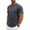 Dark Gray, variant on Men's Summer Casual Short Sleeved Solid Color Thin Breathable Fashion Shirt XXL