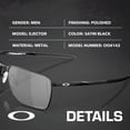 thumbnail image 2 of Oakley OO4142 Ejector Rectangle Shaped Non-Polarized Sunglasses for Men - Includes Official Eyewear Kit - Satin Black Frame with Prizm Black Lens, 2 of 6
