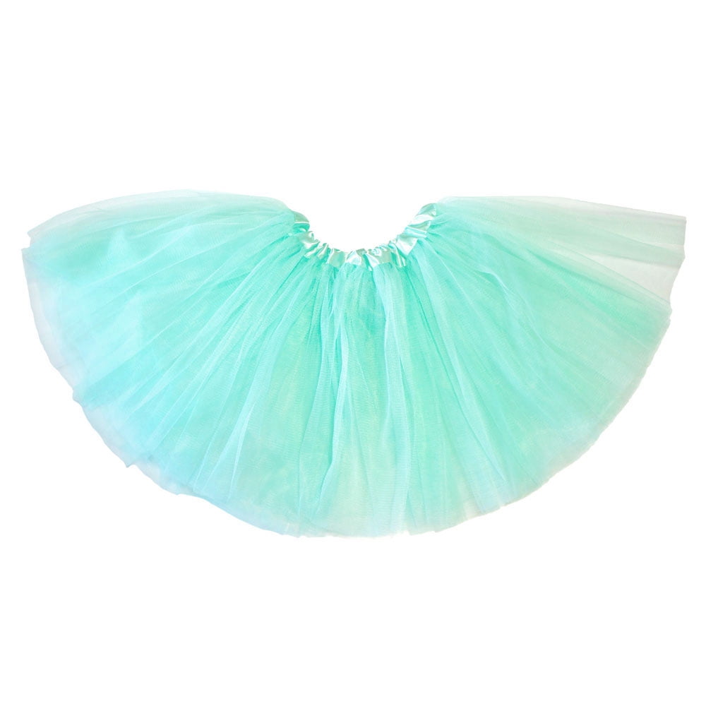 HairBow Center - Little Girls Tutu 3-Layer Ballerina Aqua