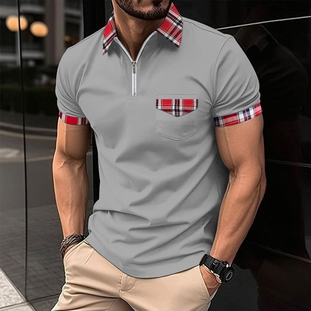 Qiopertar Liquidation à Moins de 5$ Chemise Décontractée à Col Rabattu Manches Courtes Sport en Solde
