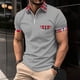 thumbnail image 2 of Mens Manga Corta Botón Abajo Camisas Girar Abajo Cuello Empalmado Deportes Superior, Camisa Botón Casual para Hombres, 2 of 7