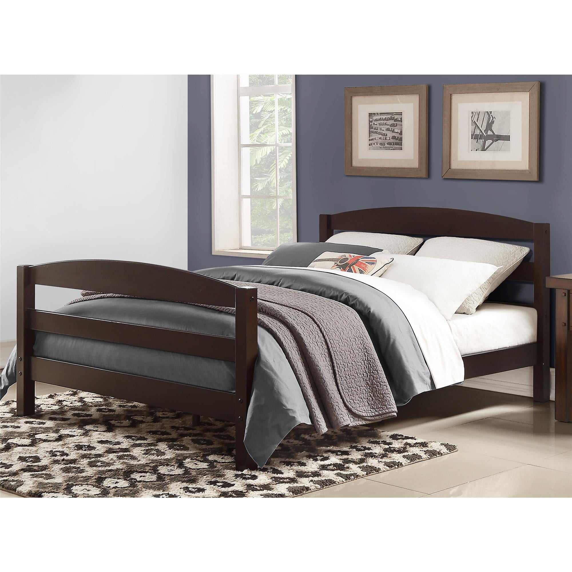 Better Homes and Gardens Leighton Wood Bed, Full Size Bedroom Frame