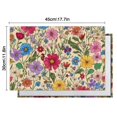 thumbnail image 6 of Pioneer Flower Floral Print Pattern Summer Placemats Table Placemats Set Of 4-Linen Kitchen Washable Placemats Table Mats 12x18 Inch Non-Slip Heat Resistant, 6 of 6