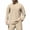 Khaki, variant on BRGZLK Men's Cotton Tops Solid Color Long Sleeve Fashion Loose Fit Crewneck Casual T Shirt with Pocket White M