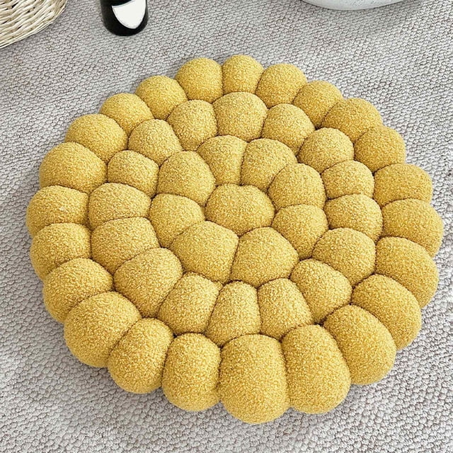 Fiudx Cojín de Suelo de Lino y Algodón, Suave y Cómodo, con Recuperación Rápida, Multiusos, Ideal para Sala de Estar, Oficina y Dormitorio, Ideal para Meditación, 40 X 40 Cm.
