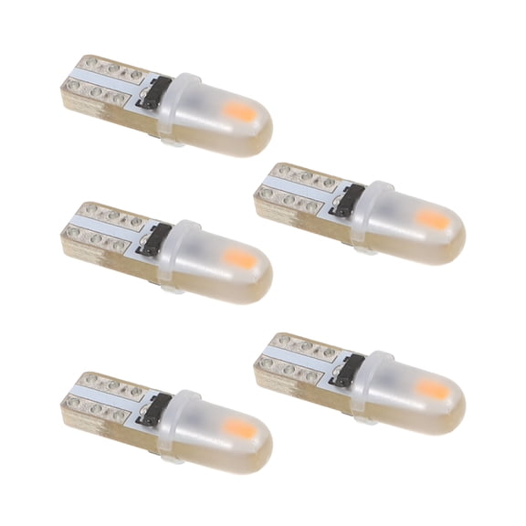 ADDHAT 5Pcs T5 LED Bulbs for Auto Interior Lights with 3014 2SMD LED Chips for Vehicle Interior Enhancement