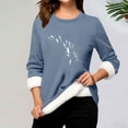 thumbnail image 2 of Haut en Polaire d'Hiver pour Femmes, Chemise à Manches Longues Imprimée Col Rond, Couche de Base Chaude en Polaire Douce pour Tenue Décontractée, 2 of 3