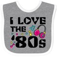 thumbnail image 3 of Inktastic I Love the '80s-musical Notes Boys or Girls Baby Bib, 3 of 4