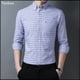 thumbnail image 2 of Taoboo 2022 Nueva camisa de rayas de color sólido de alta calidad para hombre 100% algodón Oxford Plaid Ropa para hombre Camisa social ajustada para hombre, 2 of 4