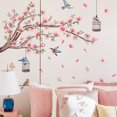 thumbnail image 4 of Calcomanía de pared flor de cerezo pegatinas de pared flores pájaros rosados en rama pegatinas de pared dormitorio sala de estar sofá ventana decoración de la pared, 4 of 6