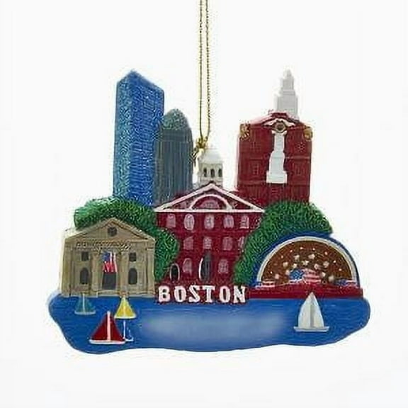 Boston Scene Resin Christmas Ornament