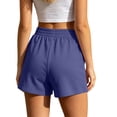 thumbnail image 6 of Hurxie Sweat Shorts for Women Casual Summer Athletic Short Elastic Waist Comfy Lounge Shorts Bottoms with Pockets Navy,XL, 6 of 7
