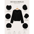 thumbnail image 6 of DOKOTOO Womens V Neck Sweater Long Sleeve Crochet Pullover Tops Lightweight Knit Fall Winter Sweaters S-2XL, 6 of 7
