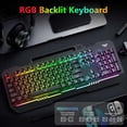 thumbnail image 2 of Combo de teclado y ratón AULA Gaming de 104 teclas con retroiluminación RGB, 2 of 9