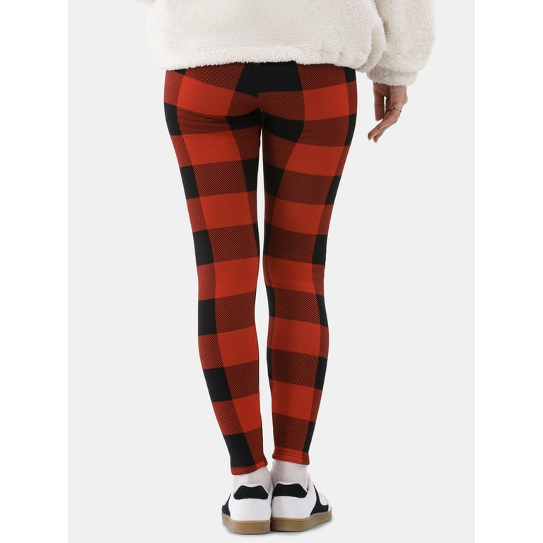 No Boundaries Faux Suede Faux Fur-Lined Leggings 2-Pack, Women's