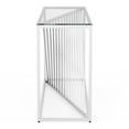 thumbnail image 3 of Furniture of America Jonnah Contemporary Glass Top Console Table in Chrome, 3 of 7