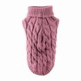 thumbnail image 7 of RotHome Dog Sweaters for Small Dogs Winter Turtleneck Pullover Cable Knit Fleece Stretch Puppy Apparel for Chihuahua Toy Poodle Yorkie Pomeranian Pet Clothes Pink, 7 of 7