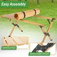 thumbnail image 4 of Wakeman Outdoors Portable Camping Table - Small Folding Table, Natural Wood, 4 of 8
