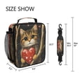 thumbnail image 5 of Square Lunch Bag 10.5*3.5*9.5 Inches Cooler Bag Lunch Bag Insulation Portable Durable Fashion Valentine's Day Love Cat, 5 of 6