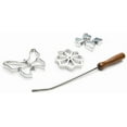 thumbnail image 1 of Fox Run Rosette Iron Set with Handle, Cast-Aluminum, Butterfly, Flower, and Card Suits, 1 of 5