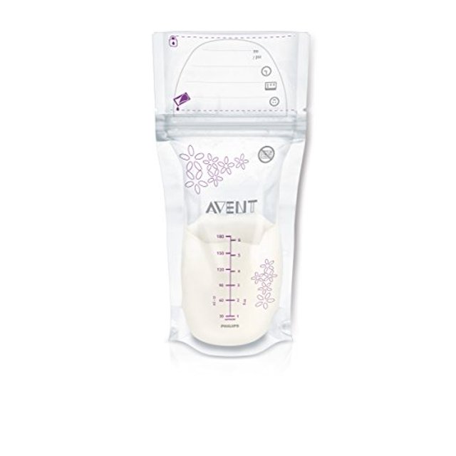 Bolsas de almacenamiento de leche materna Philips AVENT transparentes 6 onzas 50