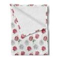 thumbnail image 2 of Vintage Rose Soft Flannel Fleece Throw Blanket, Watercolor Splash on Flowers Sketch Plain Background, Cozy Plush for Indoor and Outdoor Use, 50" x 70", Laurel Green Pastel Pink, by Ambesonne, 2 of 5