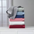 thumbnail image 3 of 100% Polyester Satin Fleece Blanket Full  Twin King Size Lightweight Tightly Folding Travel Blanket with Cozy Satin Binding Edges Burgundy, 3 of 5