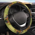 thumbnail image 5 of Lsque Pikmin Pattern Elastic Stretch Steering Wheel Cover,Universal 15 inch, Microfiber Breathable Ice Silk, Anti-Slip, Odorless, Easy Carry, 5 of 7