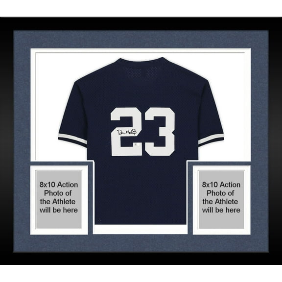 Framed Don Mattingly New York Yankees Autographed Blue Mitchell & Ness Replica BP Jersey - Fanatics Authentic Certified