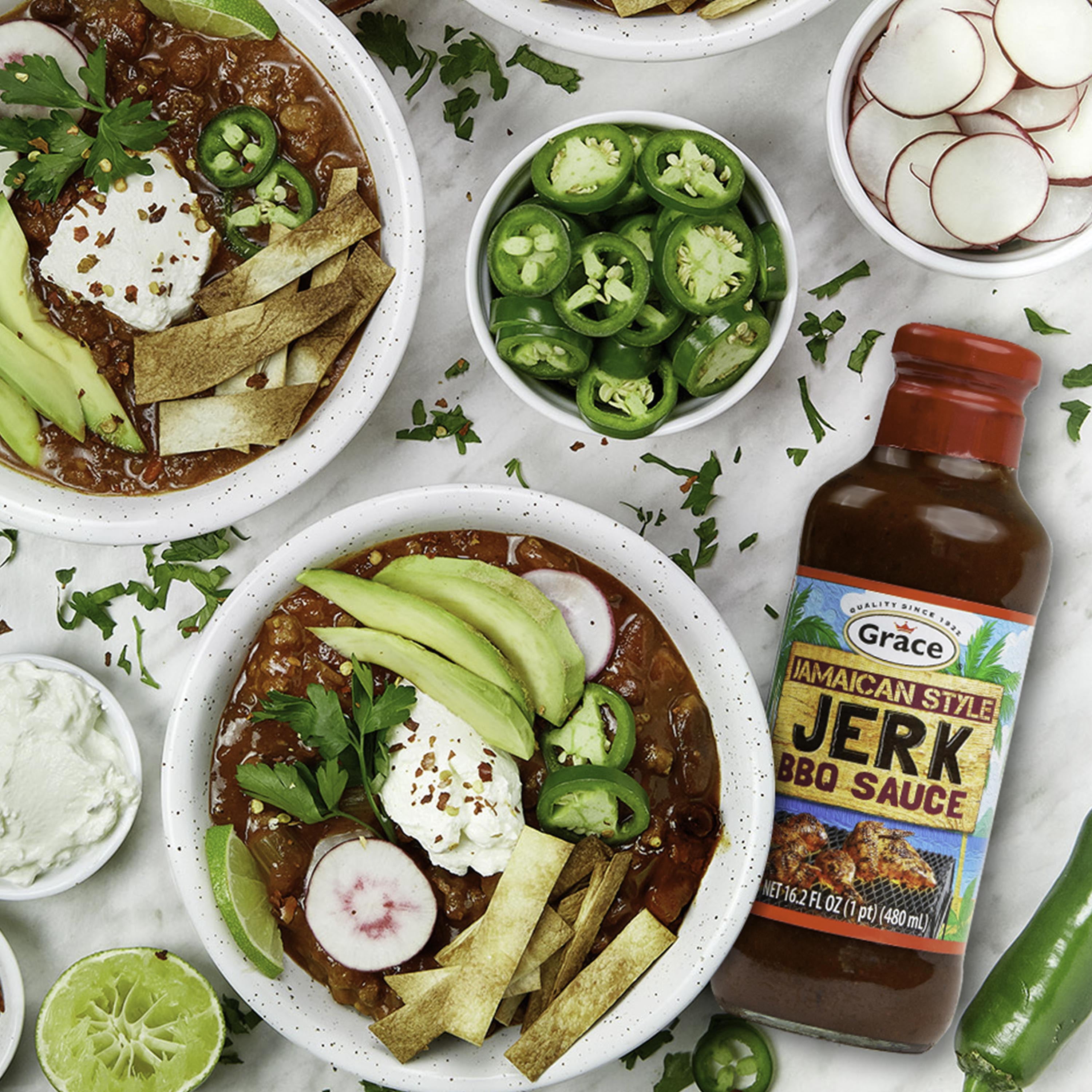 (3 pack) Grace Jamaican Jerk BBQ Sauce 16 oz