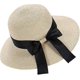 thumbnail image 1 of Women's Sun Hat Floppy Foldable Bowknot Straw Hat Summer Beach Cap UV Protection UPF50, 1 of 5