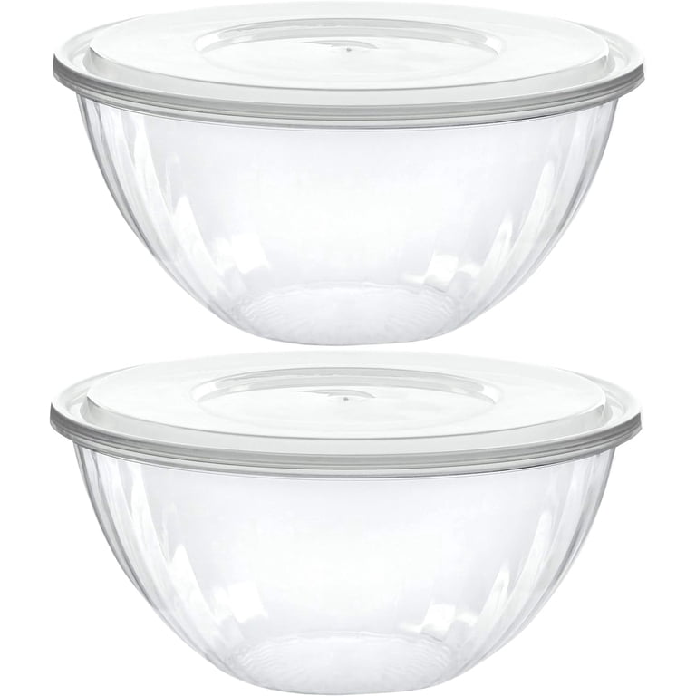 PLASTICPRO Plastic Bowls With Lids 48 oz photo 1