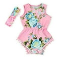 thumbnail image 3 of Kiapeise Baby Girls Sleeveless Print Romper + Headband, 3 of 5