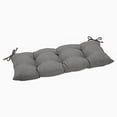 thumbnail image 2 of Pillow Perfect Indoor/Outdoor Gray Textured Solid Tufted Loveseat Cushion, 2 of 4