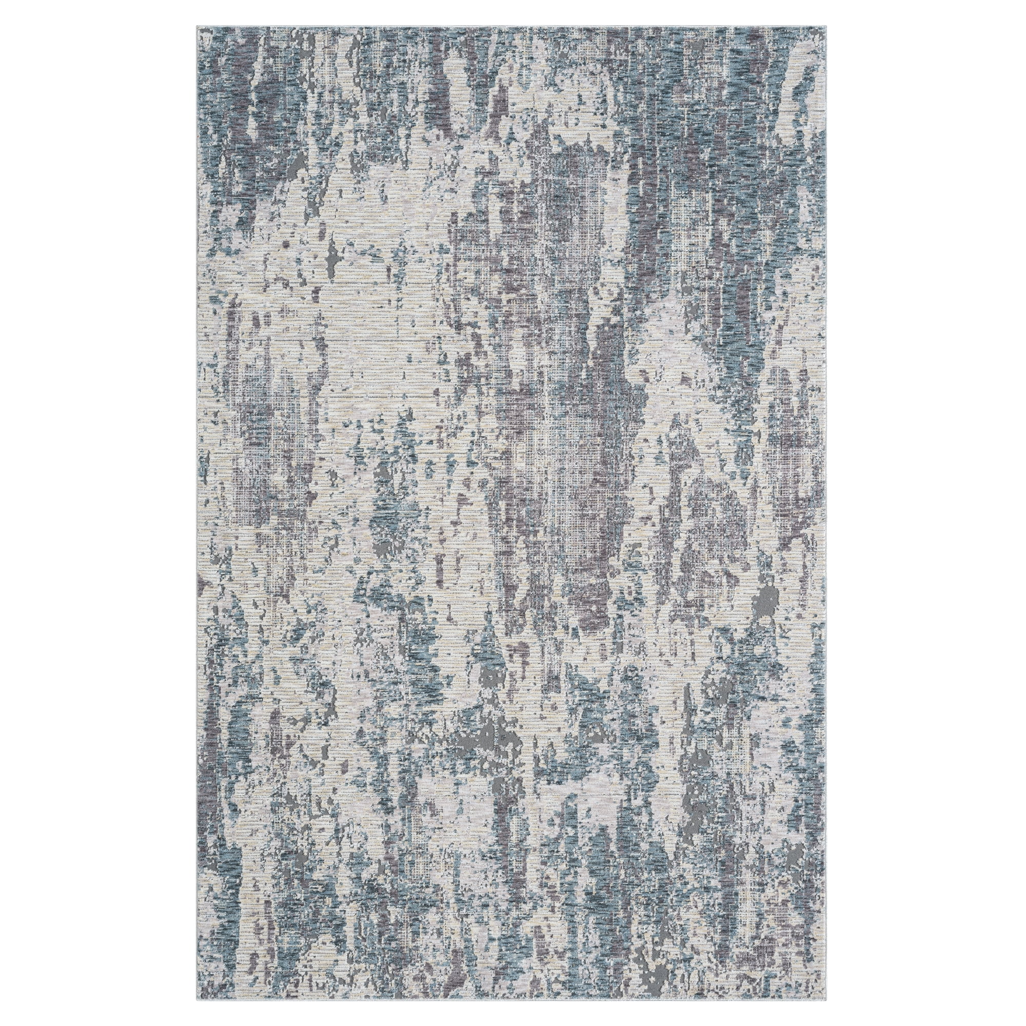 LR Home Alison Ray Abstract Indoor Polyester Area Rug, Gray/Blue, 2' x 3'