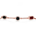 thumbnail image 2 of Gem Stone King 1.68 Ct Oval Black Onyx 18K Rose Gold Plated Silver Bracelet for Women, 2 of 3