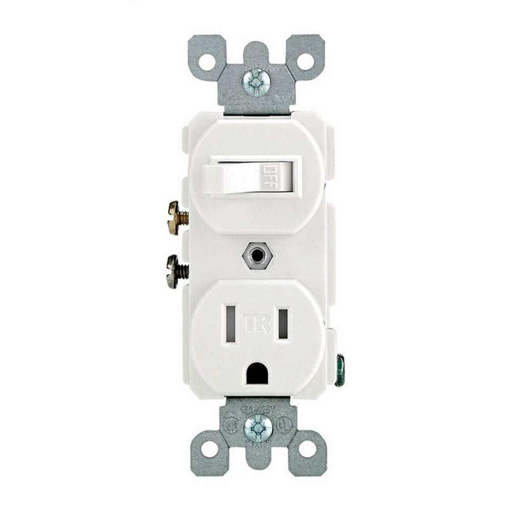 Leviton White Tamper Resistant Toggle Light Switch Outlet Receptacle