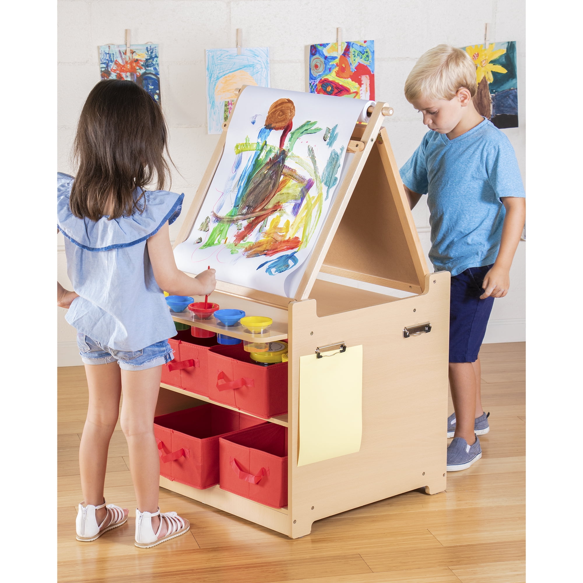 Desk To Easel Art Cart Walmart Com