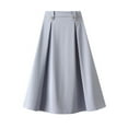 thumbnail image 5 of Sngxgn Women's Basic Versatile Stretchy Flared Casual Mini Skater Skirt(Light Blue,One Size), 5 of 9