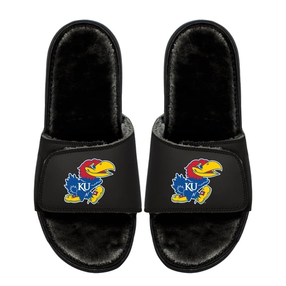 Unisex ISlide Kansas Jayhawks Logo Fur Slide Sandals