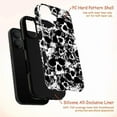 thumbnail image 4 of Black & White Skull Touch Phone Case for iPhone 16 15 14 13 12 11 Pro Plus Mini, Grunge Punk Horror Aesthetic, Dual Layer Protective Halloween Phone Cover, Gift for Goth & Alt Style Fans, 4 of 6