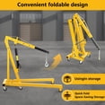 thumbnail image 5 of 4000LB/2 Ton Folding Engine Crane Engine Hoist Cherry Picker with Foldable Stand&6 Caster for Garage Workshop Auto Repair Yellow, 5 of 8