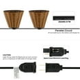 thumbnail image 5 of JONATHAN Y Payton 10-Light Indoor/Outdoor 10 ft. Classic Cottage LED G40 Faux-Rattan Shaded String Lights, Brown, 5 of 7
