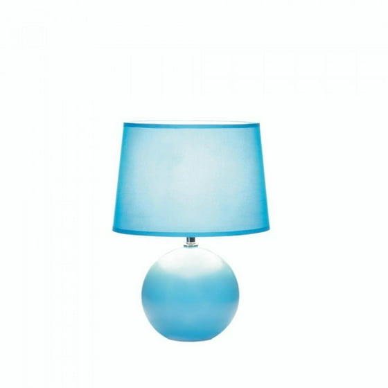 Blue Round Base Table Lamp Com