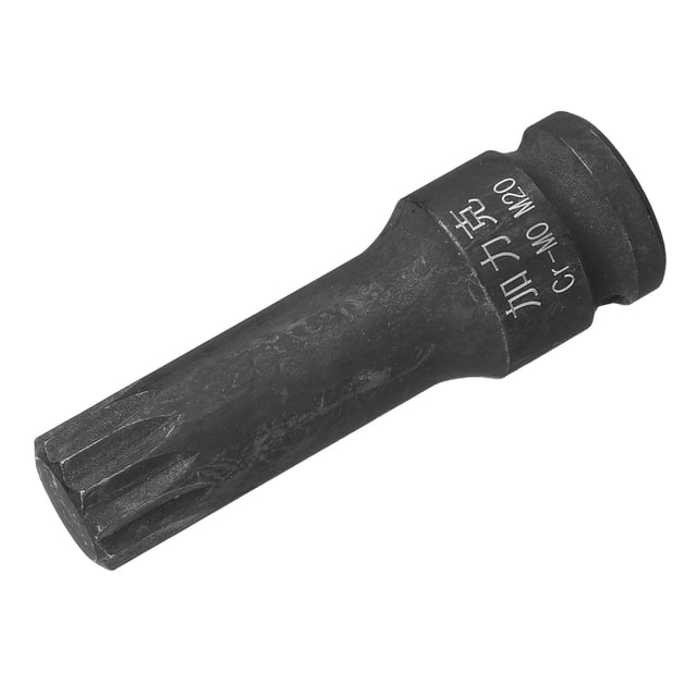 Uxcell Enchufe de broca cuadrada triple de impacto de 1/2" de conducción x M20 (20 mm), longitud métrica de 3", acero CR-MO