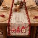 thumbnail image 5 of Aooww Heart Shaped Table Runner with Red Rose Print, Valentine's Day Dining Decor for Restaurant and Home Table,A, 5 of 6