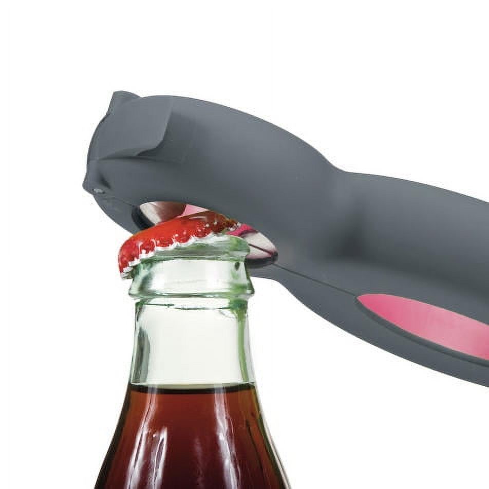 PROGRESSIVE 6-In-1 Opener, For Jars/Lids, Stainless Steel/Santoprene
