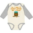 thumbnail image 3 of Inktastic Peanut Butter Spoon Boys or Girls Long Sleeve Baby Bodysuit, 3 of 5